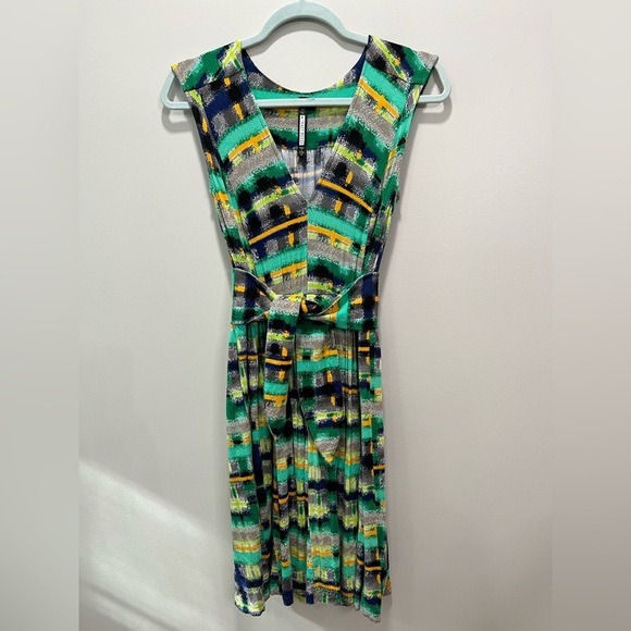 Plenty by Trace Reese Abstract Graphic Print Sleeveless Dress Size XS Artsy - Picture 1 of 7